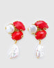 Miz Casa & Co Ophelia Earrings in Red Pearl