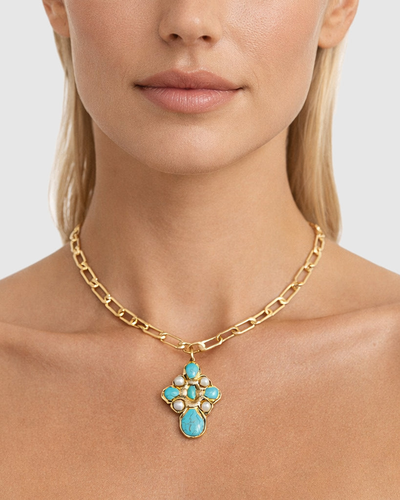 Miz Casa & Co Sephira Necklace Turquoise