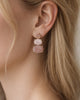 Miz Casa & Co Cleo Gemstone Studs Earrings Pink Multi