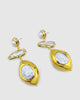 Miz Casa & Co Natalia Earrings in Gold Pearl