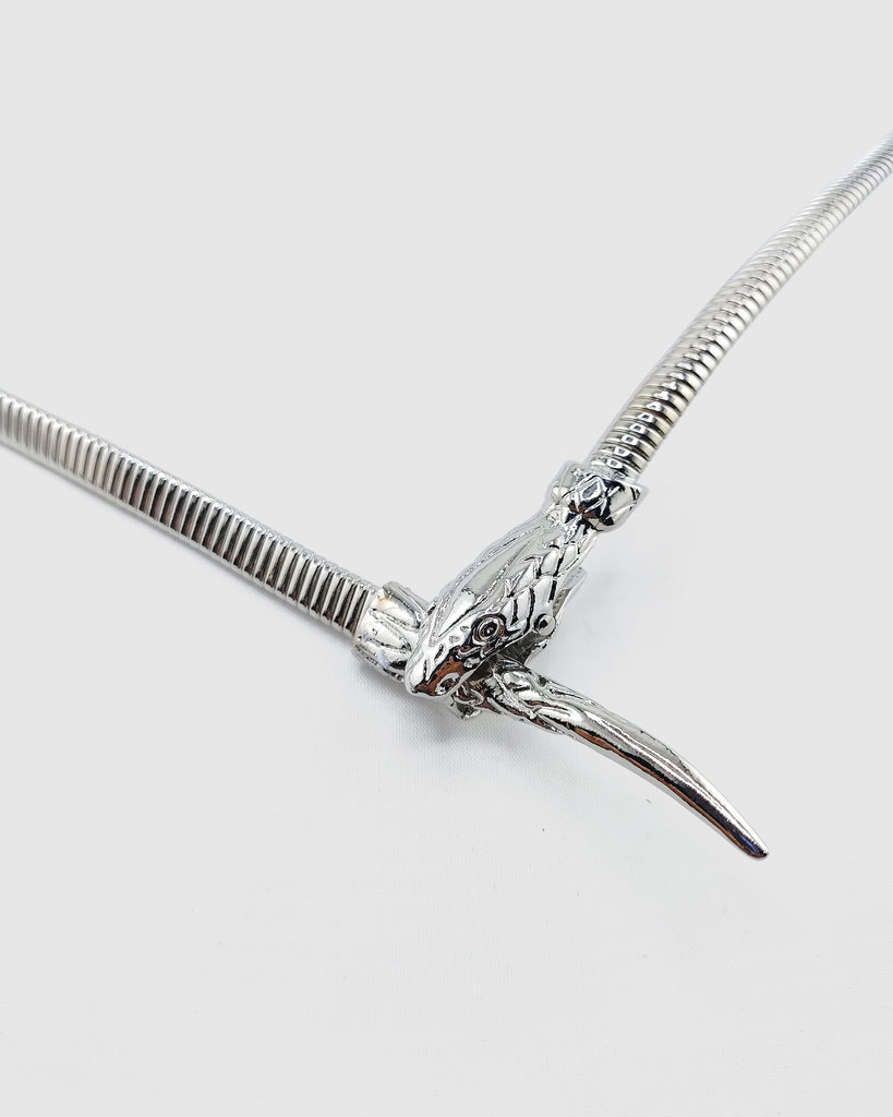 Miz Casa & Co Snake Chain Belt Silver