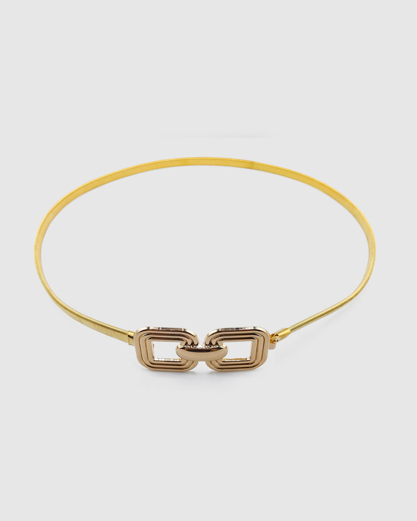 Miz Casa & Co Small Double Rectangle Belt Gold