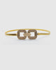 Miz Casa & Co Small Double Rectangle Belt Gold
