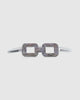 Miz Casa & Co Large Double Rectangle Belt Silver