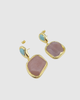 Miz Casa & Co Jovie Earrings in Smokey Quartz & Jade