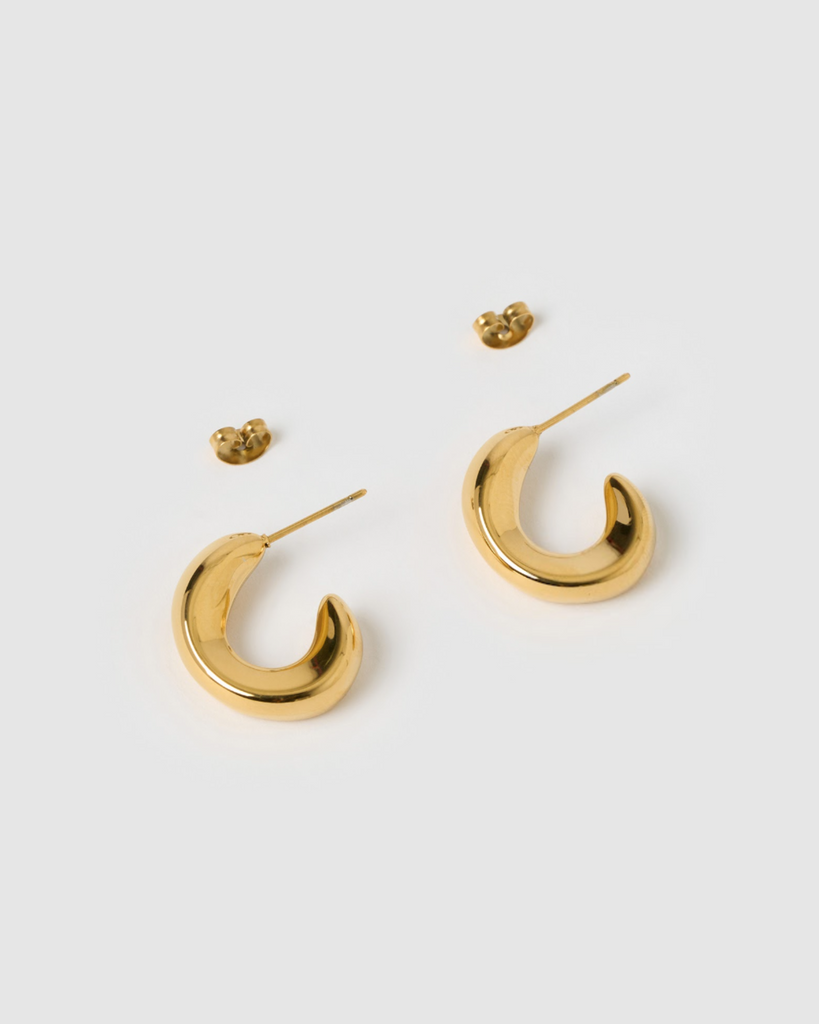 Miz Casa & Co Byron Hoops Earrings Gold