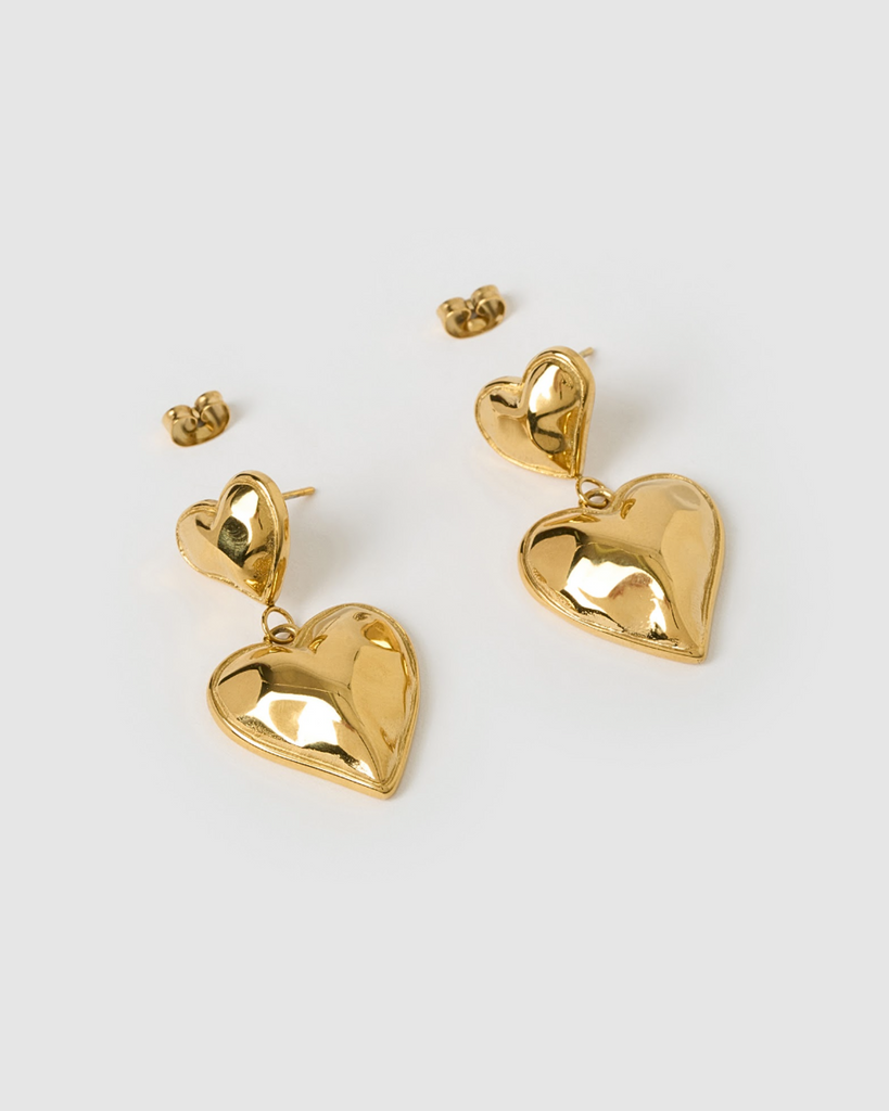 Miz Casa & Co Levana Heart Stud Earrings