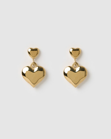 Miz Casa & Co Cowrie Medallion Earrings Gold