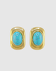 Miz Casa & Co Larissa Earrings Turquoise Gold