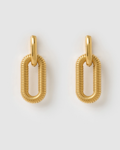 Miz Casa & Co Maeve Drop Earrings Gold Pearl