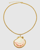 Miz Casa & Co Zella Shell Necklace Gold Pink
