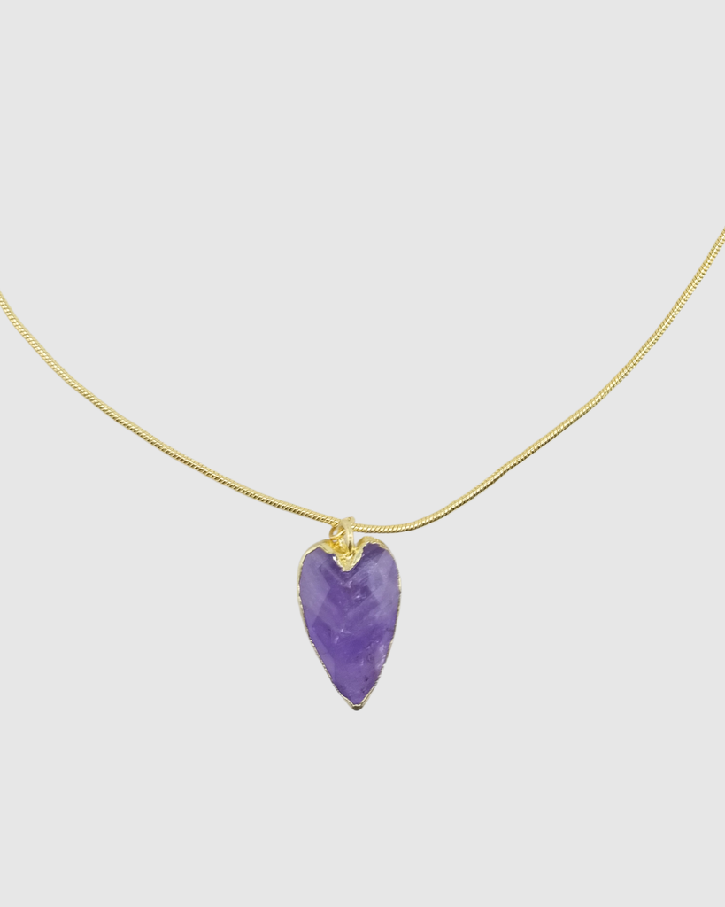Miz Casa & Co Priya Heart Necklace Amethyst