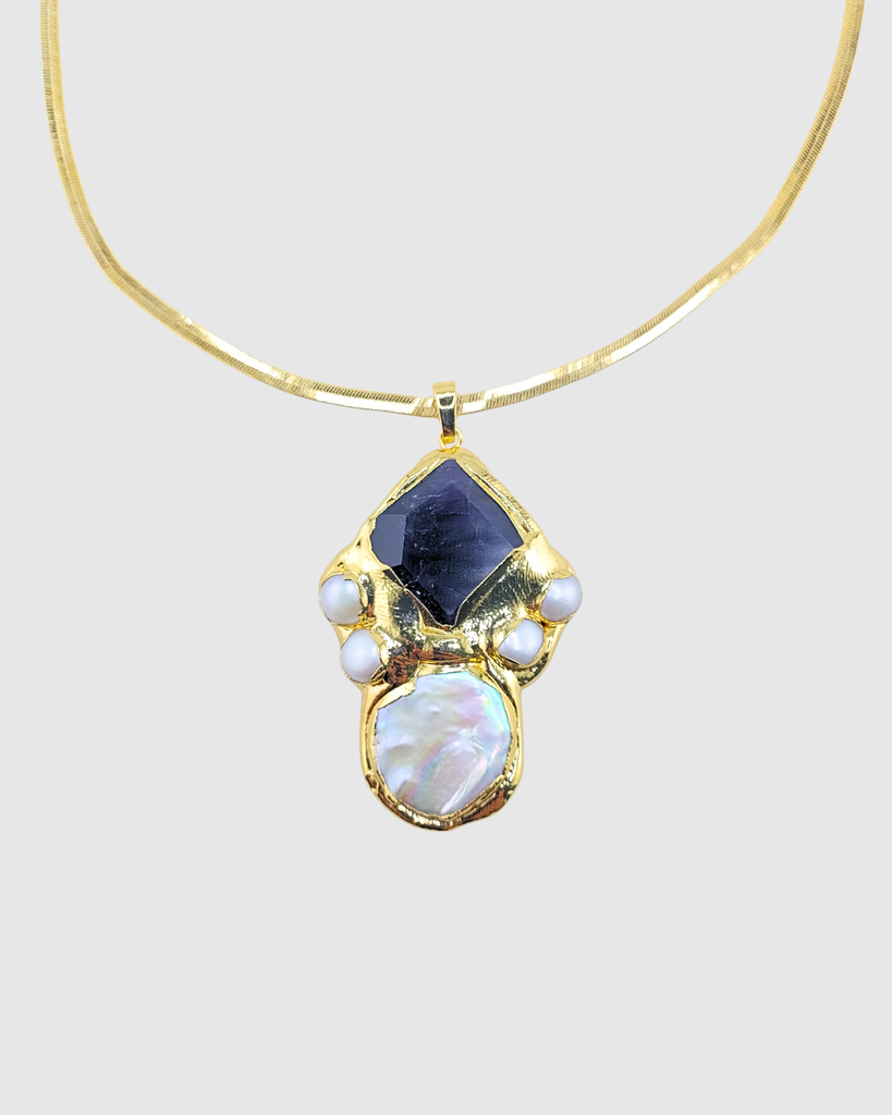 Miz Casa & Co Maya Pendant Necklace Black