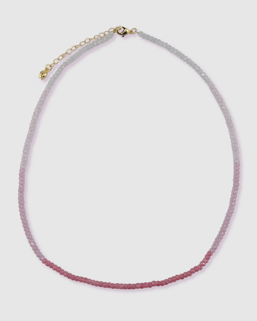 Miz Casa & Co Crystal Beaded Necklace Stack Pink Multi