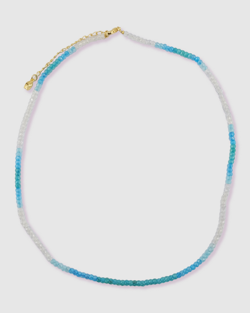 Miz Casa & Co Crystal Beaded Necklace Stack Blue Multi