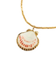 Miz Casa & Co Zella Shell Necklace Gold Pink