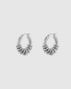 Miz Casa & Co Liana Hoop Earrings Silver