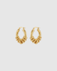 Miz Casa & Co Liana Hoop Earrings Gold