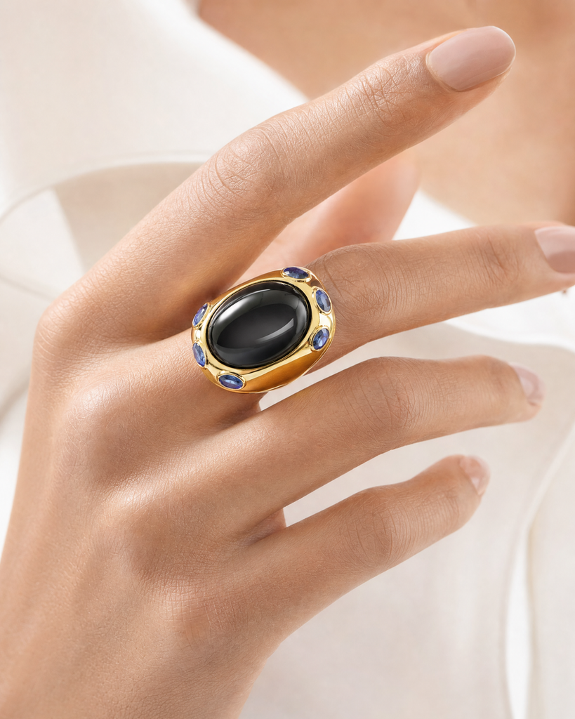 Miz Casa & Co Aurora Statement Ring Black