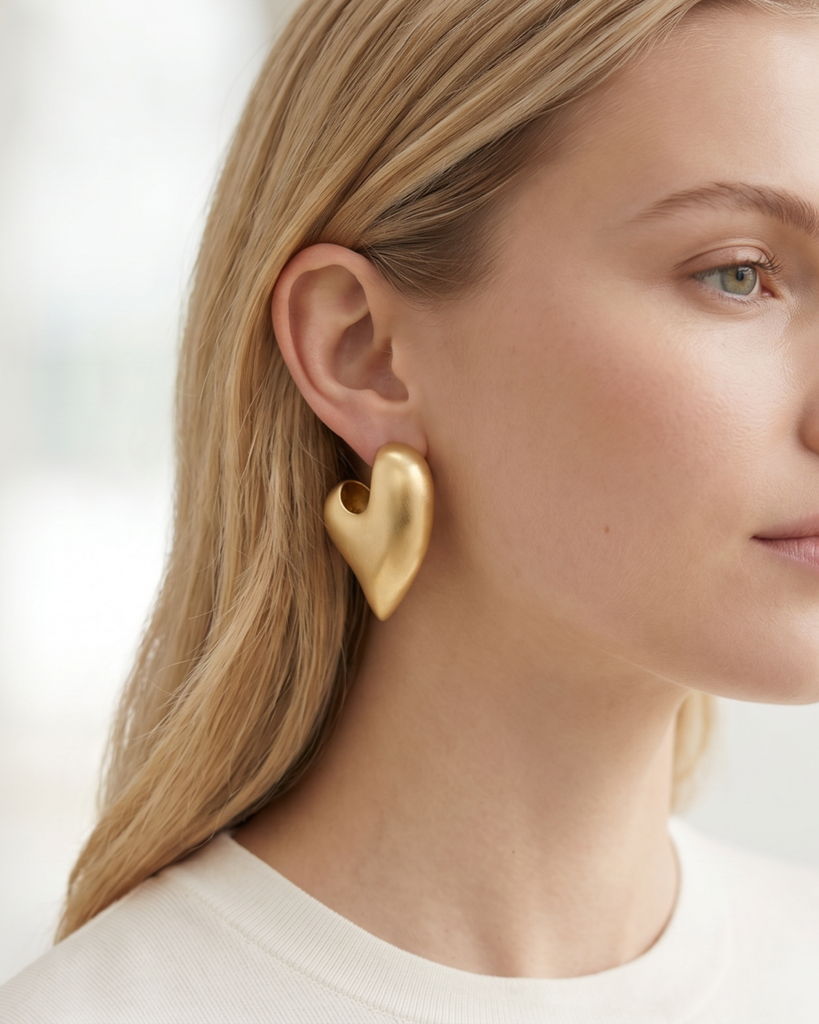 Miz Casa & Co Faye Drop Stud Earrings Gold