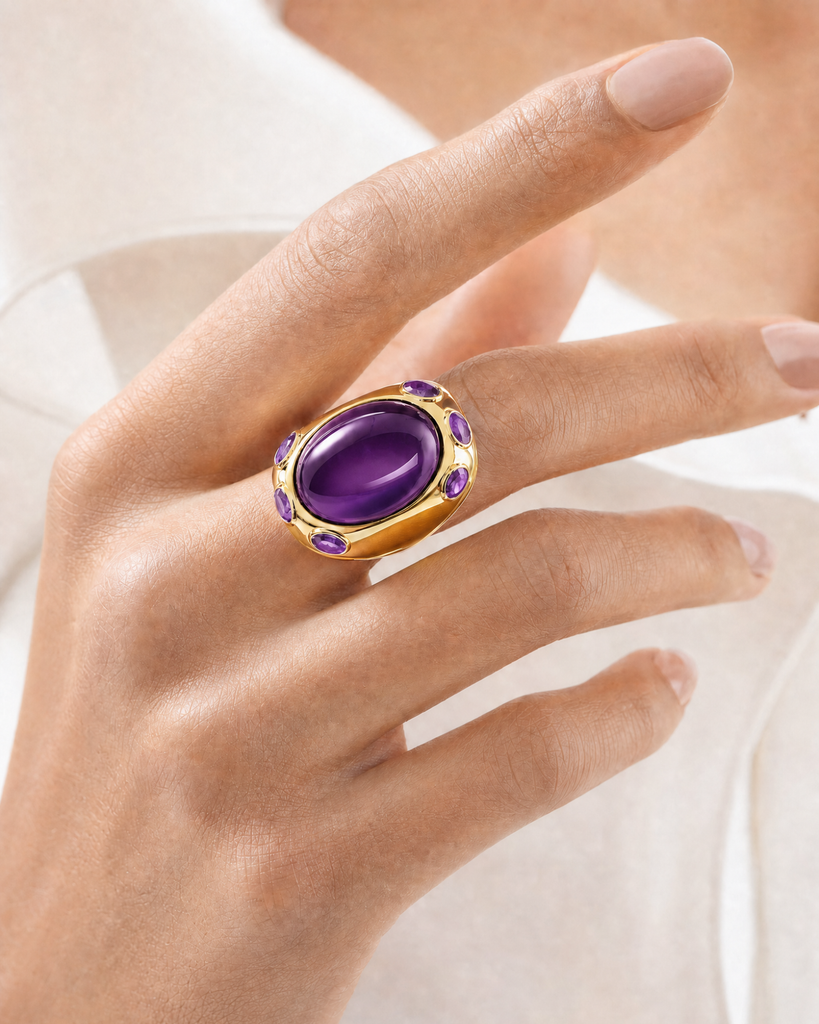 Miz Casa & Co Aurora Statement Ring Amethyst