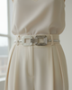 Miz Casa & Co Large Double Rectangle Belt Silver