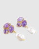 Miz Casa & Co Ophelia Earrings in Amethyst Pearl