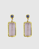 Miz Casa & Co Rose Earrings Rose Quartz Blue