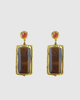 Miz Casa & Co Rose Earrings Tiger's Eye Red