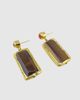 Miz Casa & Co Rose Earrings Tiger's Eye Red