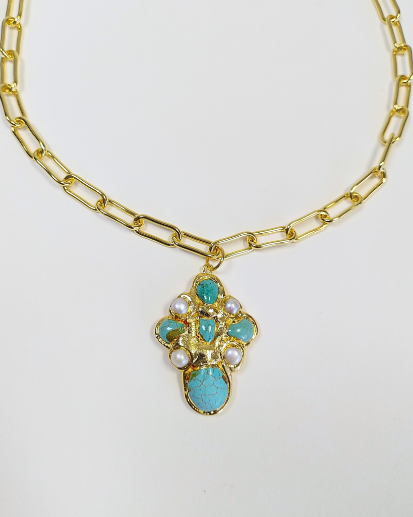 Miz Casa & Co Sephira Necklace Turquoise