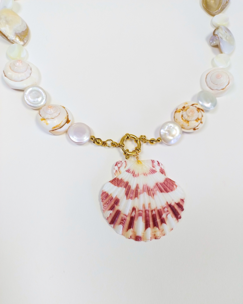 Miz Casa & Co Sereia Necklace White/Pink