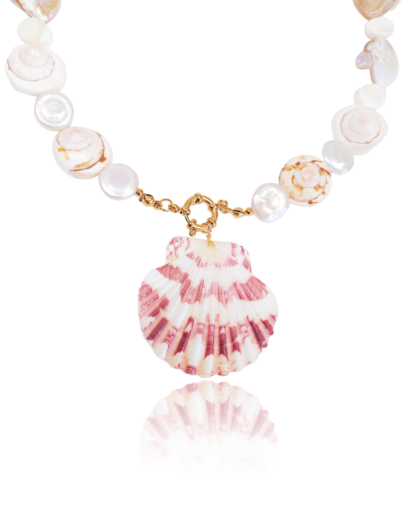 Miz Casa & Co Sereia Necklace White/Pink