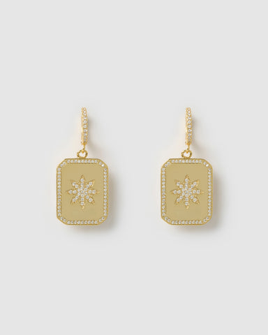 Miz Casa & Co Rose Earring Labrodite Gold