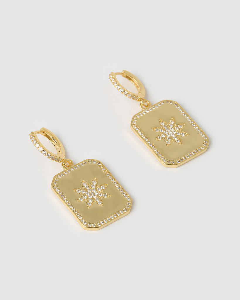 Miz Casa & Co Skye Huggie Earrings Gold