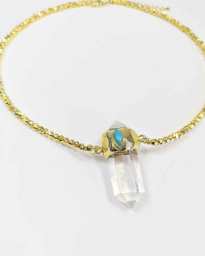 Miz Casa & Co Soraya Necklace Clear Quartz