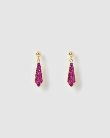 Miz Casa & Co Rose Earring Labrodite Gold