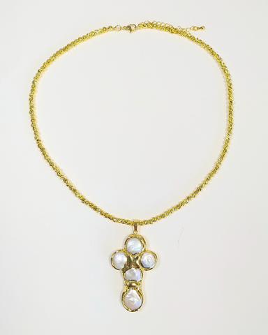 Miz Casa & Co Flora Necklace White