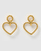 Miz Casa & Co Zaria Heart Stud Earrings Gold