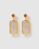 Miz Casa & Co Rose Earrings Rose Quartz Gold