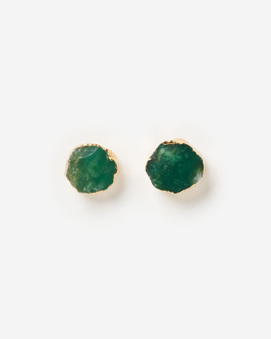 Miz Casa & Co Izzy Earrings Gold Navy Quartz