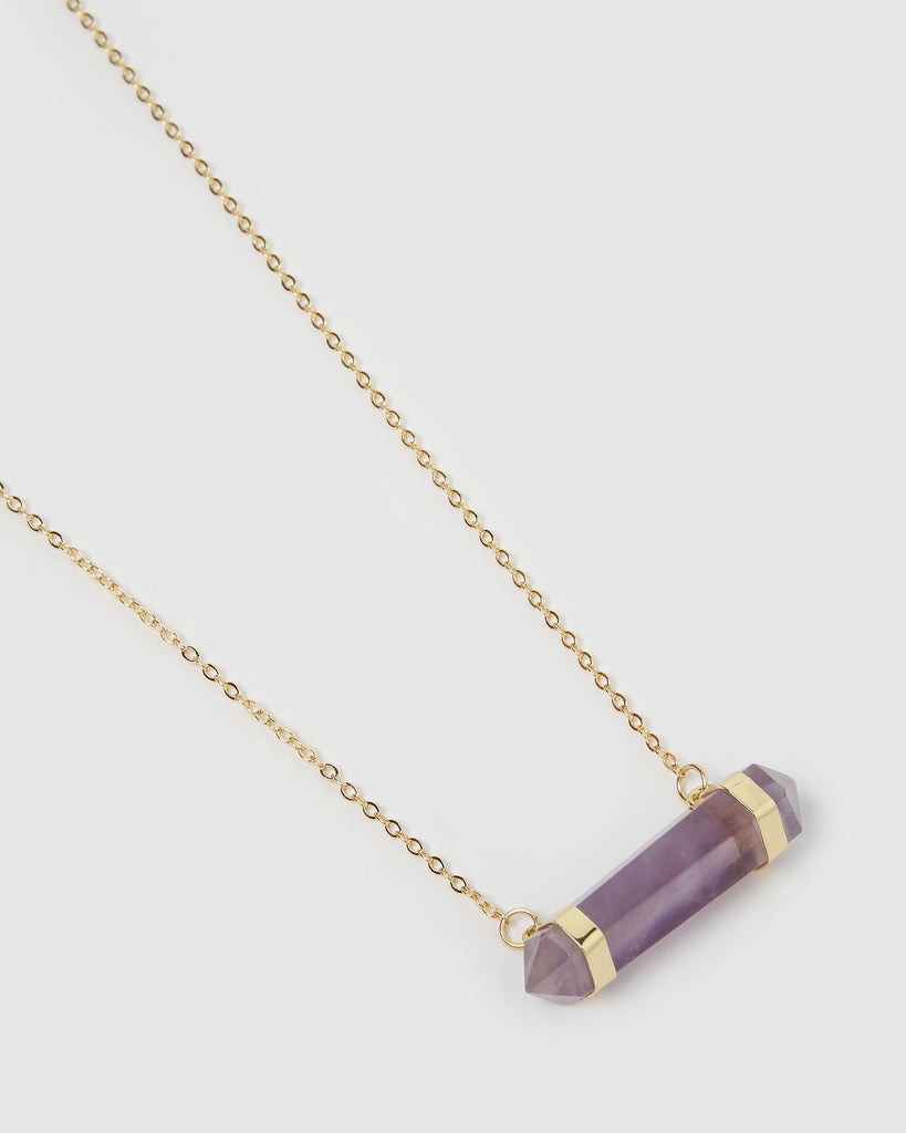 Miz Casa & Co April Necklace Amethyst