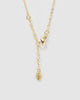 Miz Casa & Co Lennon Necklace Clear Quartz Gold
