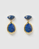 Miz Casa & Co Aspen Earrings Blue Lapis Gold