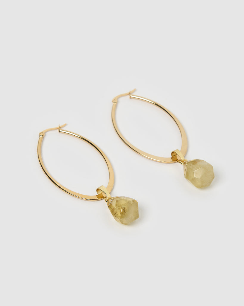 Miz Casa & Co Astrid Earrings Natural Citrine