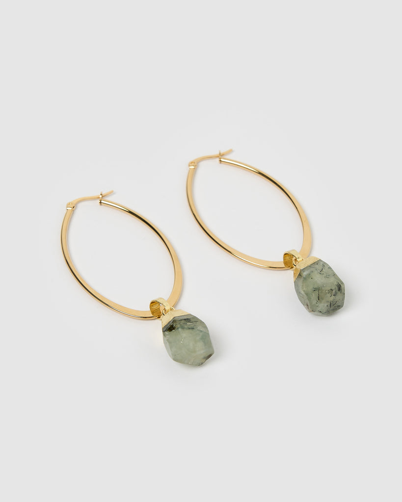 Miz Casa & Co Astrid Earrings Green Fluorite