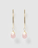 Miz Casa & Co Astrid Earrings Natural Rose Quartz