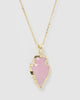 Miz Casa & Co Atlas Stone Necklace Rose Quartz