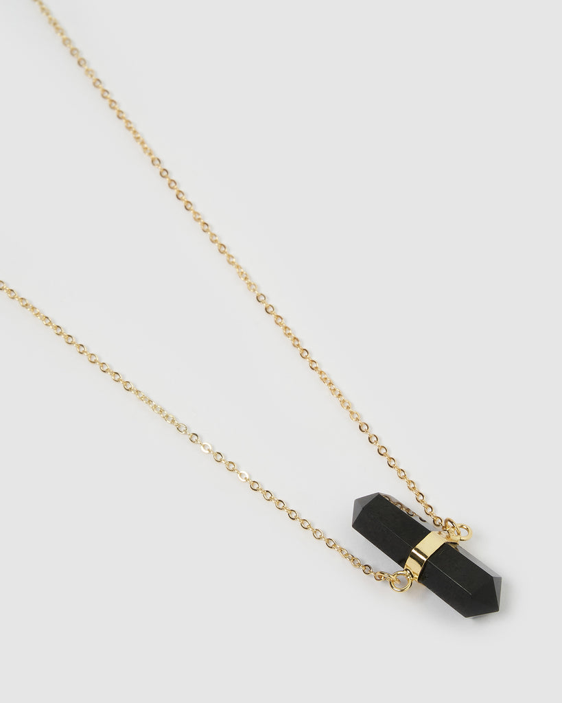 Miz Casa & Co Quinn Necklace Black Onyx