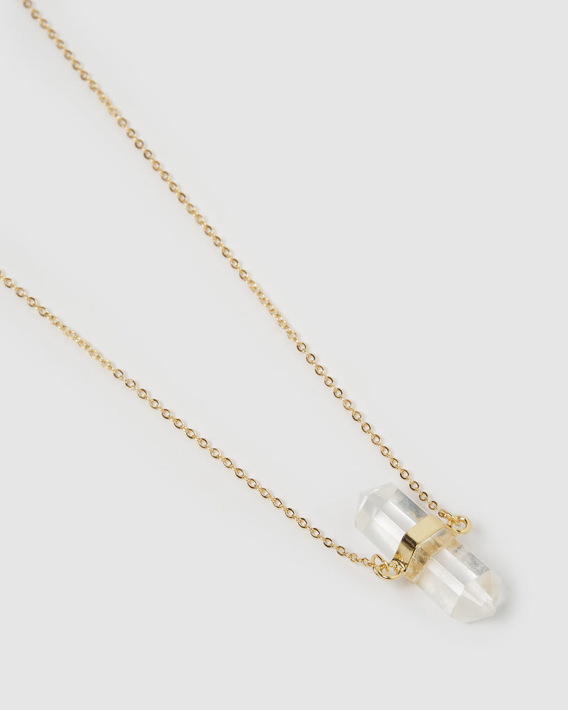 Miz Casa & Co Quinn Necklace Clear Quartz